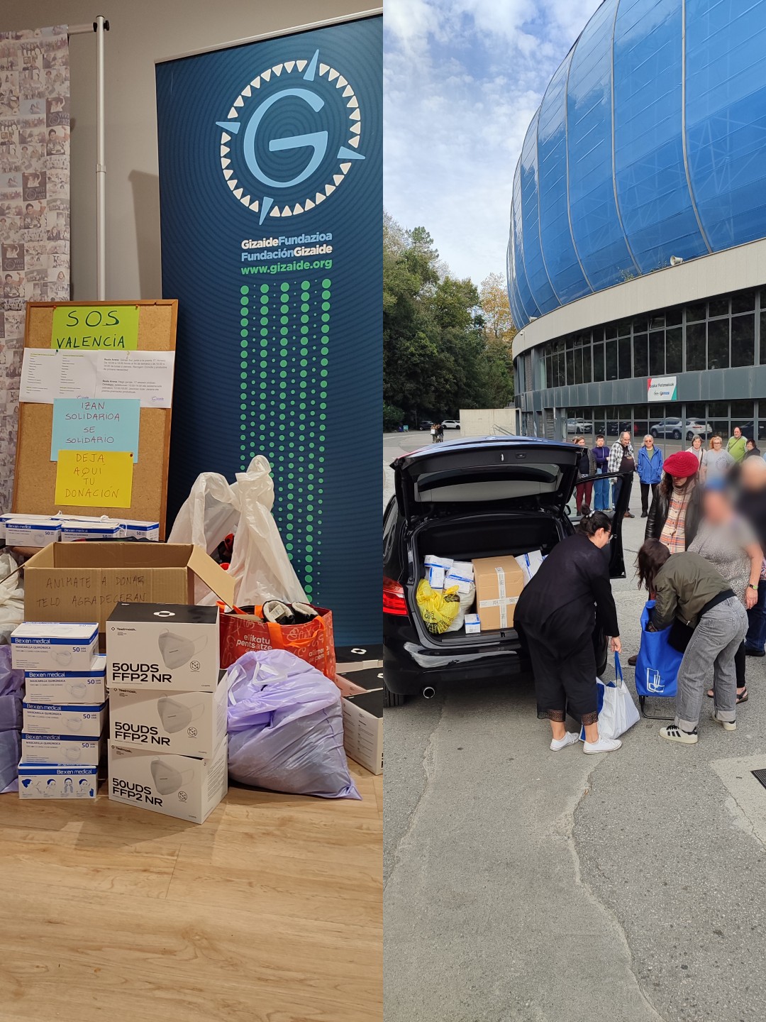 Gizaide en solidaridad con Valencia.