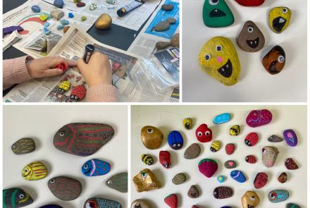 PINTANDO PIEDRAS.